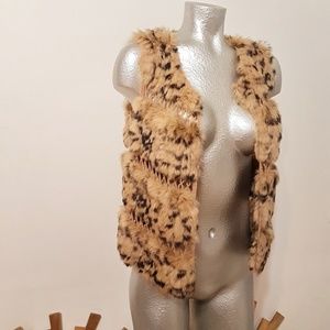BCBG Max Azria faux fur vest